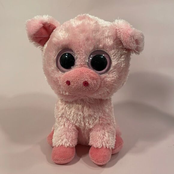 Ty Beanie Boos CORKY the Pink Pig 9” 2011 Excellent Used Condition Purple Tag - Picture 1 of 8